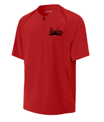PHS Baseball Pullover Short Sleeve Jacket JST489-- EMBROIDERED